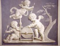 Tableau à l’huile restauré.